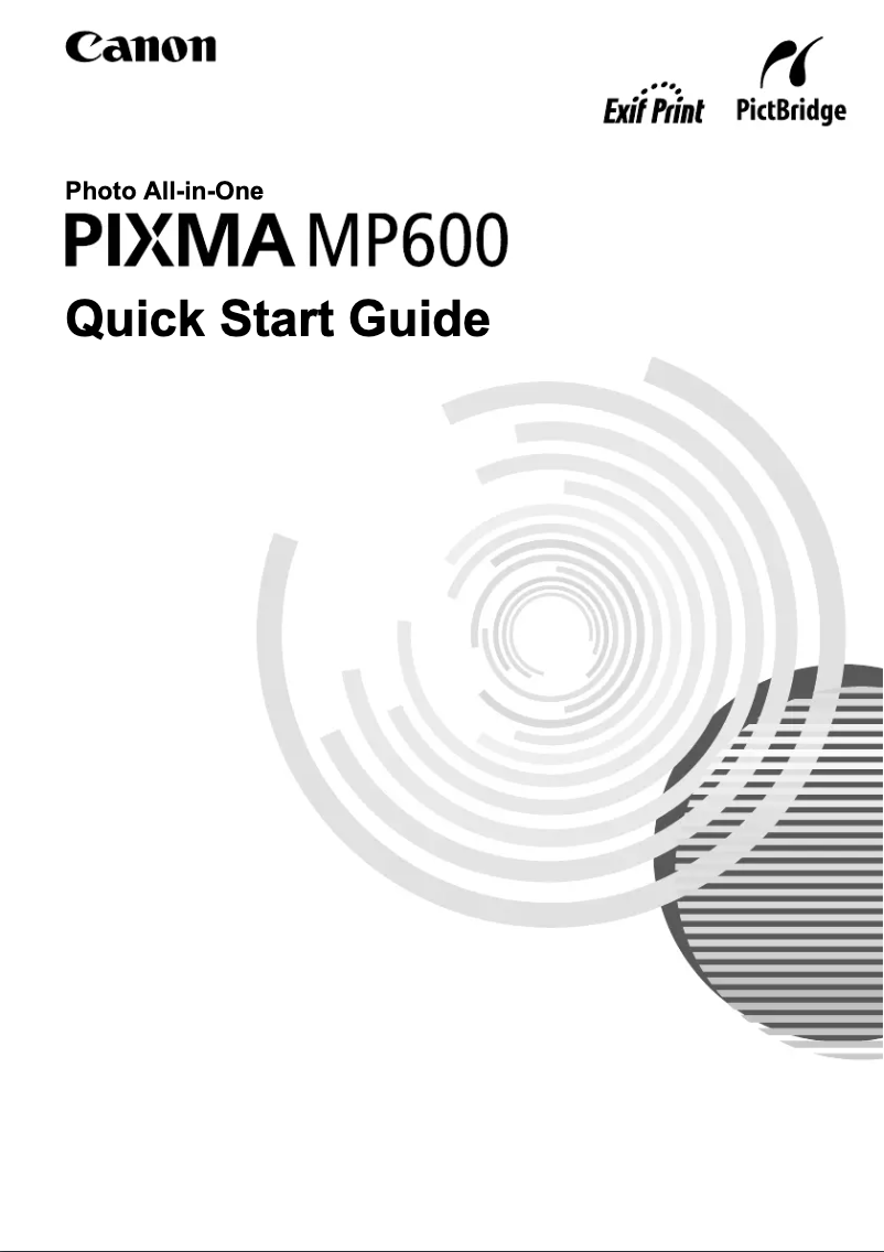 Imagen de la primera página del manual del dispositivo Pixma MP600