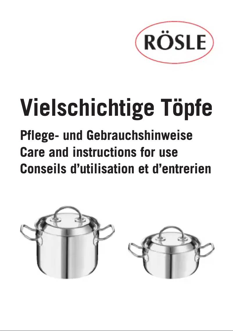 Página 1 del manual Manual de usuario Rösle 91643