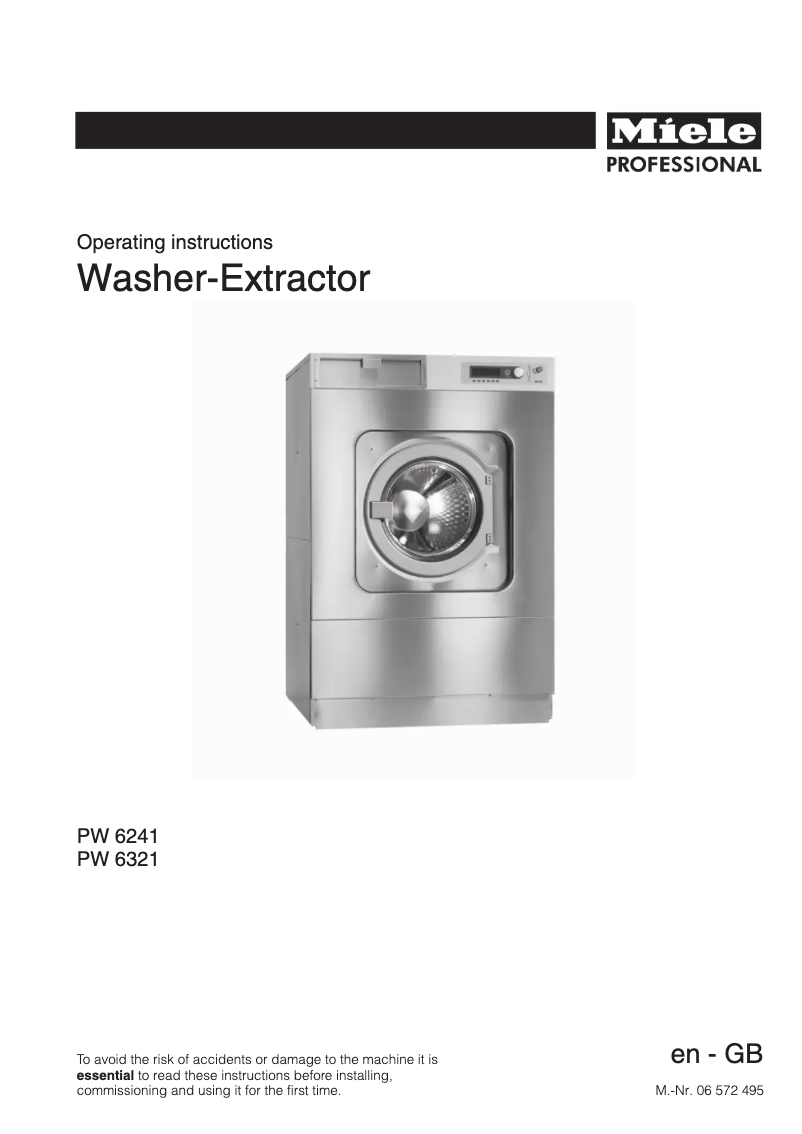 Página 1 del manual Manual de usuario Miele PW 6321