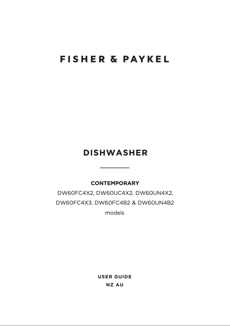 Página 1 del manual Manual de usuario Fisher & Paykel DW60FC4B2