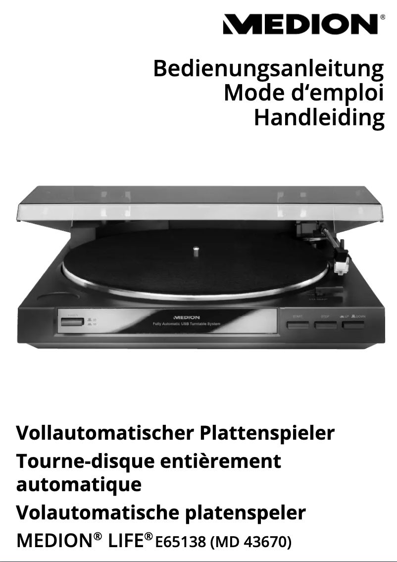 Imagen de la primera página del manual del dispositivo LIFE E65138 (MD 43670)
