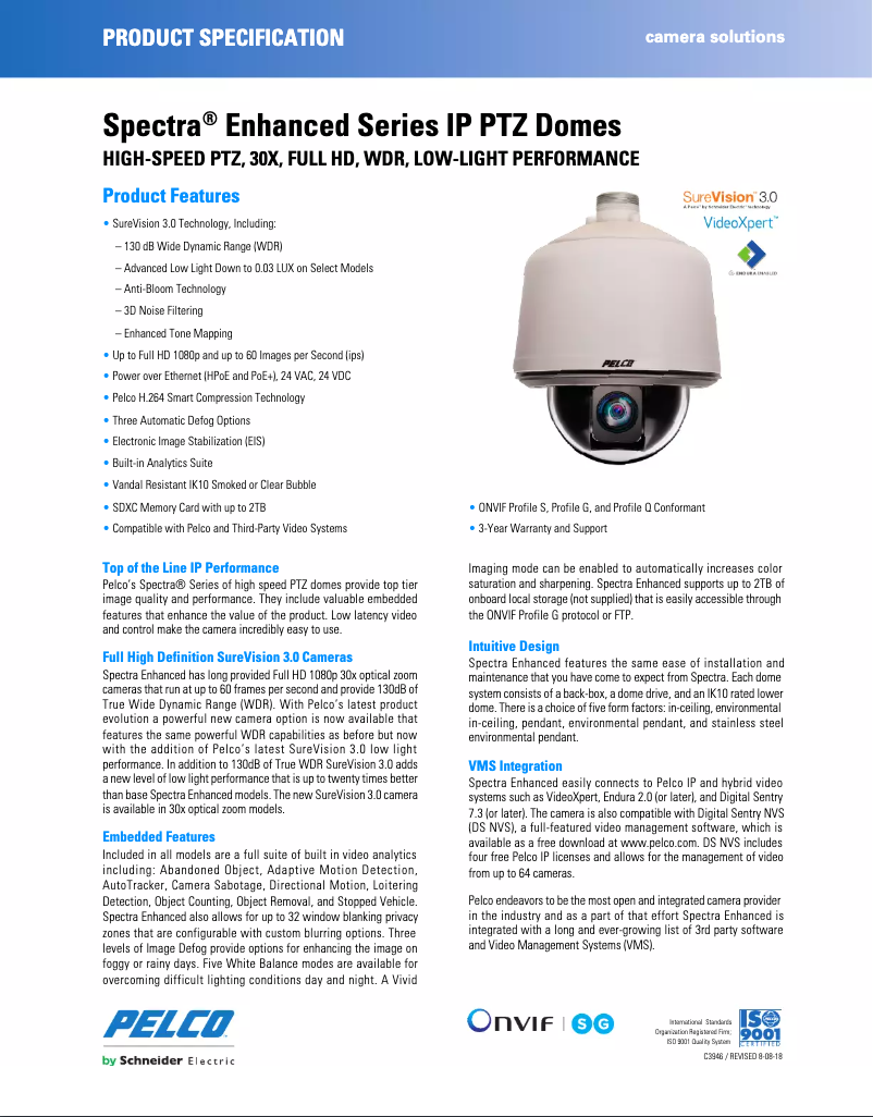Imagen de la primera página del manual del dispositivo Spectra S6230