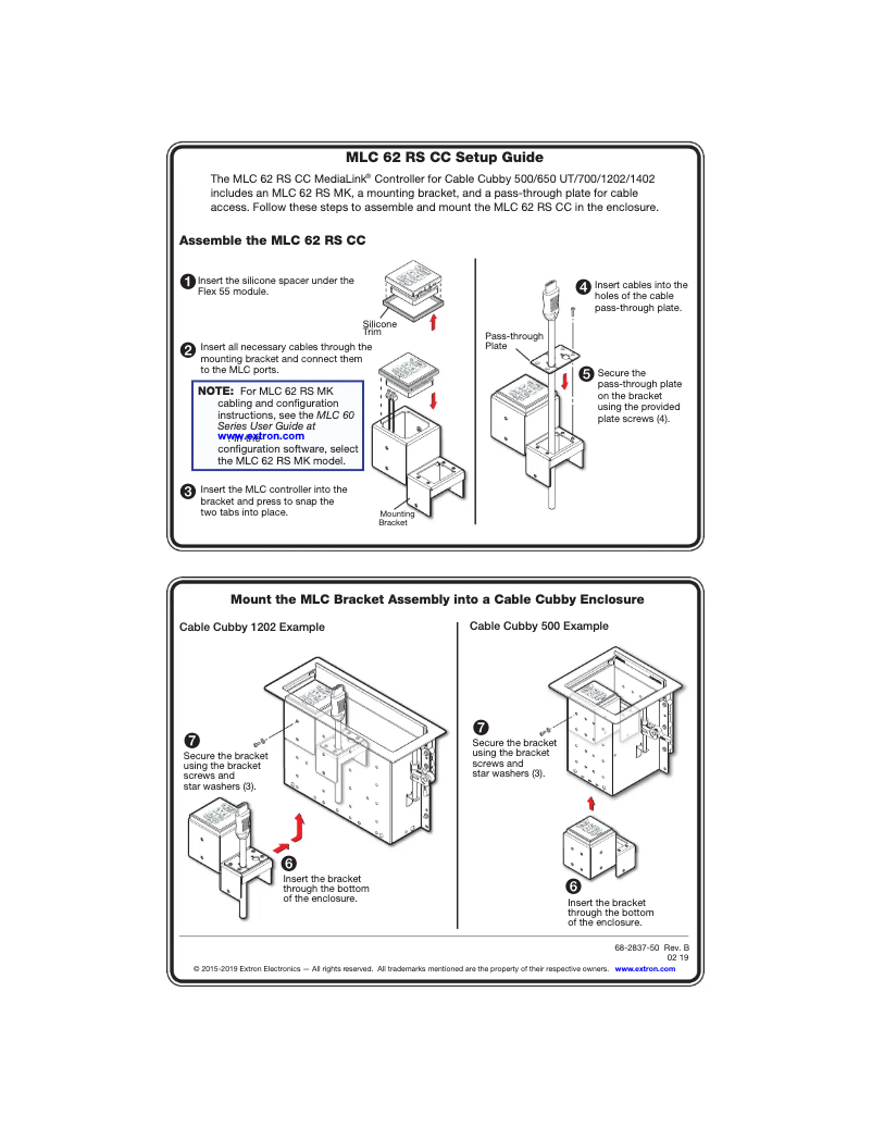 Imagen de la primera página del manual del dispositivo MLC 62 RS MK