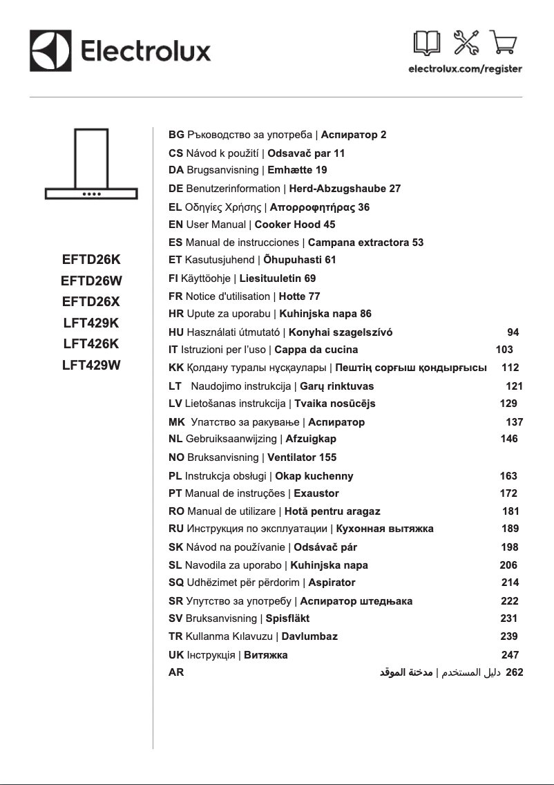 Imagen de la primera página del manual del dispositivo LFT429W
