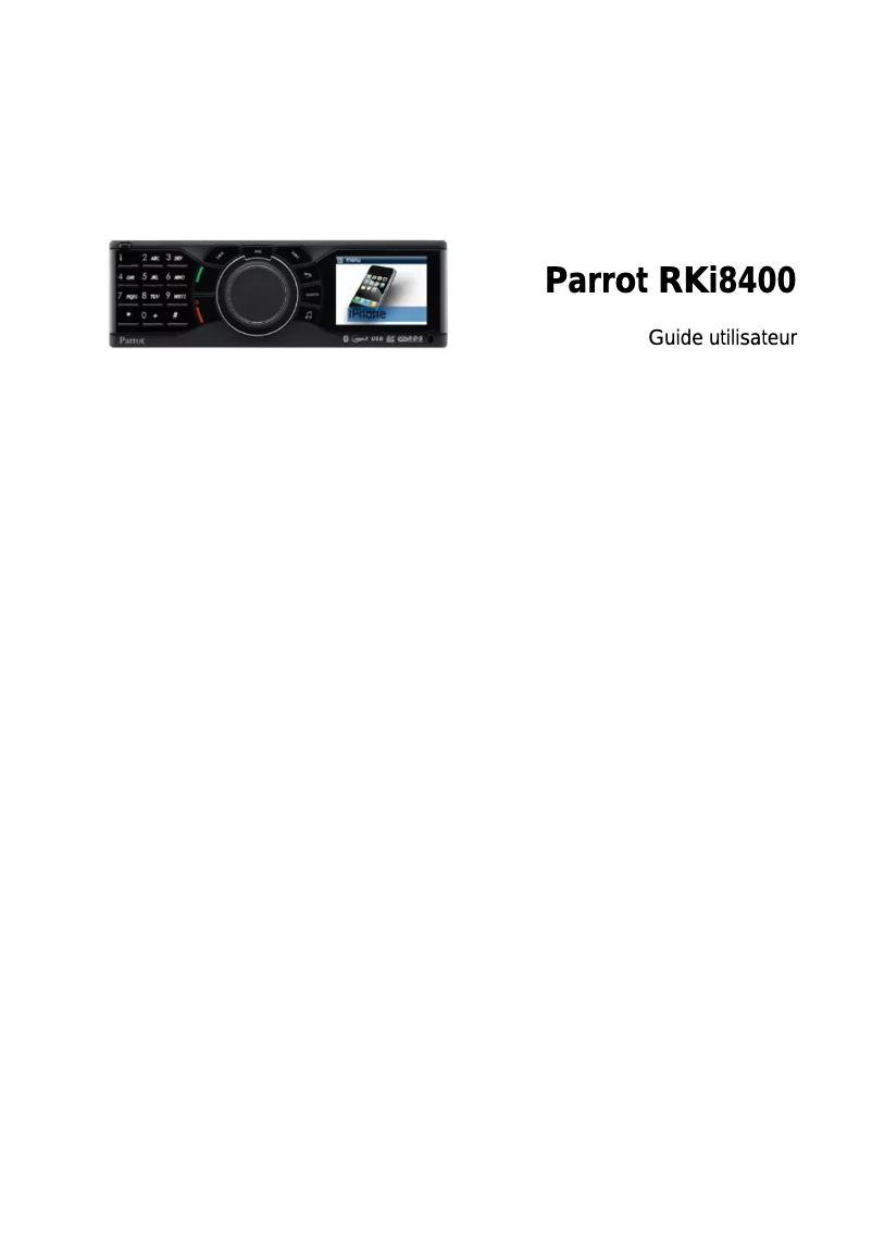 Página nº 1 - Manual de usuario Parrot RKi8400