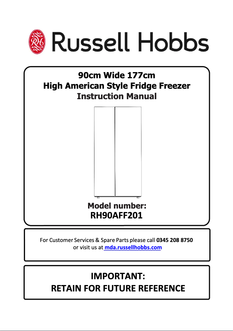 Imagen de la primera página del manual del dispositivo RH90AFF201