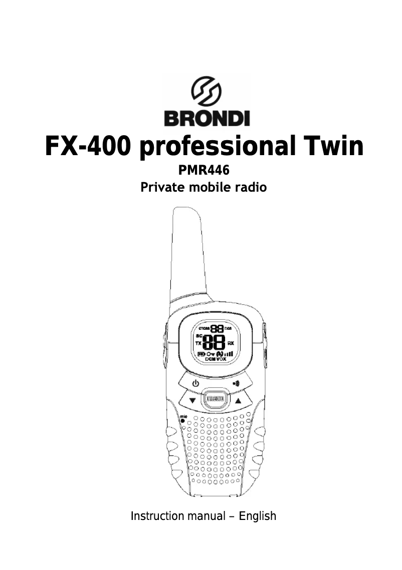 Imagen de la primera página del manual del dispositivo FX-400 Twn