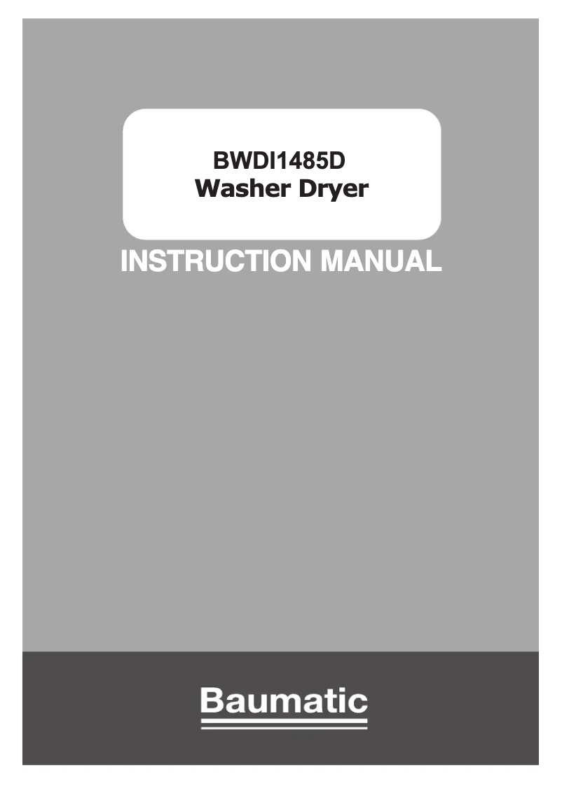 Página 1 del manual Manual de usuario Baumatic IBWD1475D-80