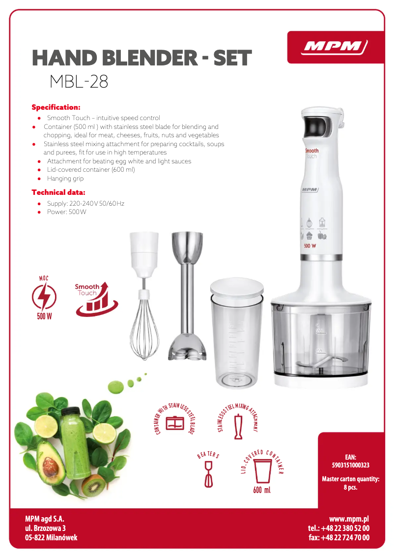 Imagen de la primera página del manual del dispositivo MBL-28