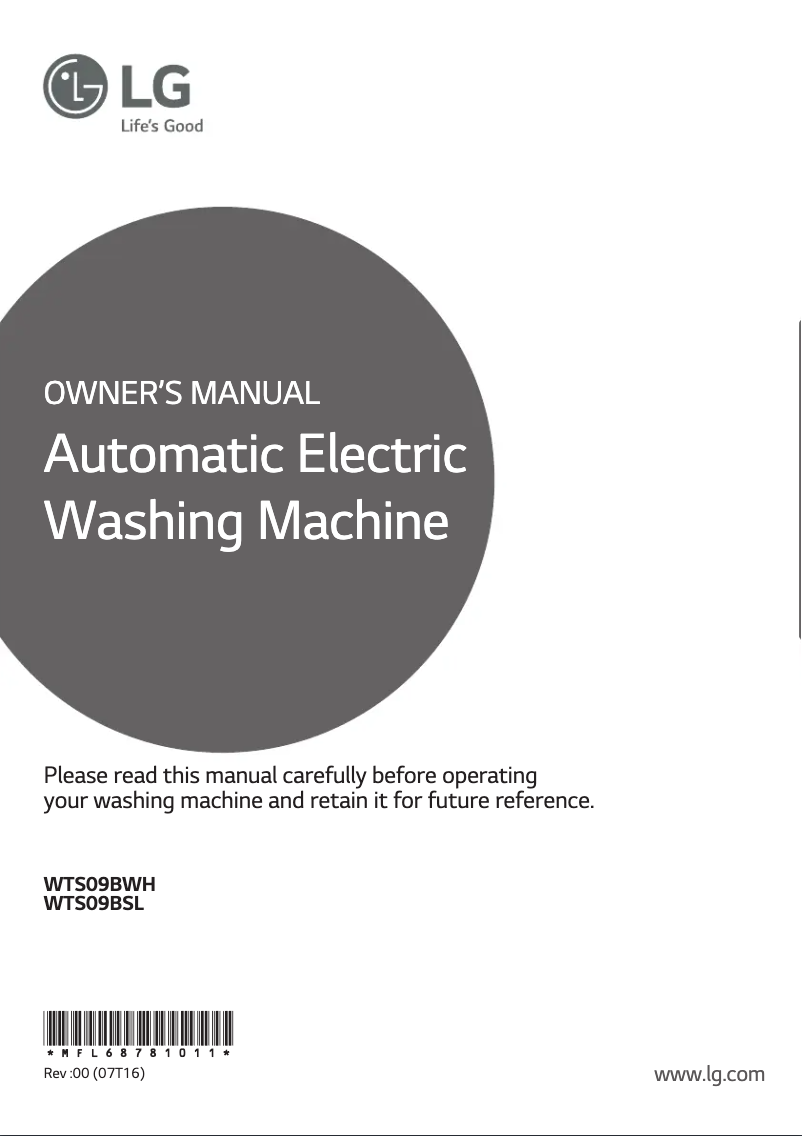 Imagen de la primera página del manual del dispositivo WTS09BSL