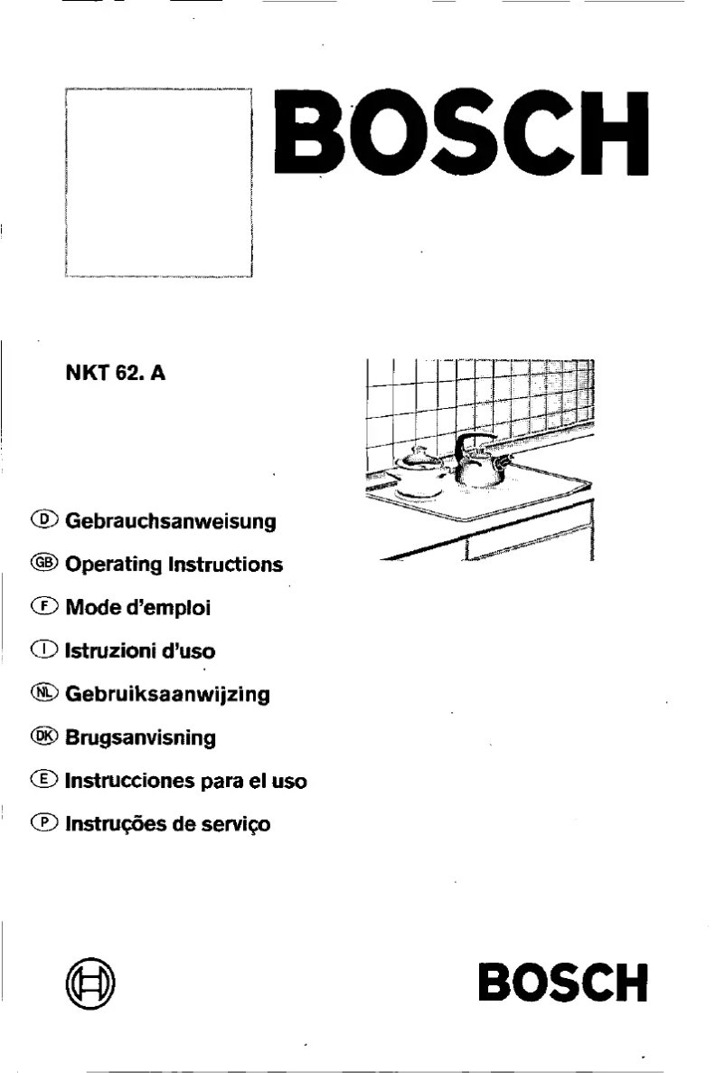 Página 1 del manual Manual de usuario Bosch NKT625k6k