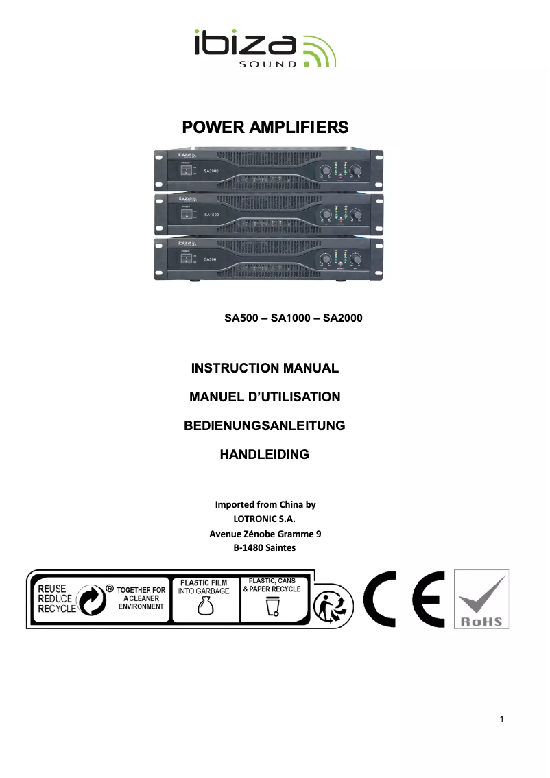 Página nº 1 - Manual de usuario Ibiza Sound SA2000