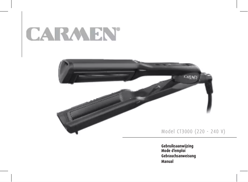 Página 1 del manual Manual de usuario Carmen Triple styler CT3000