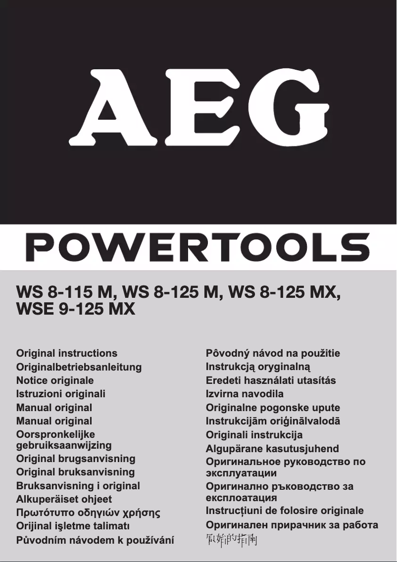 Imagen de la primera página del manual del dispositivo WS 8-115 M