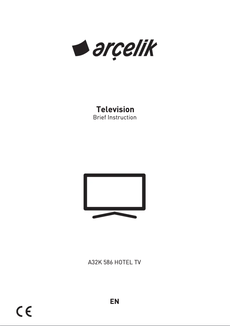 Página 1 del manual Manual de usuario Arçelik A32K 586 HOTEL TV