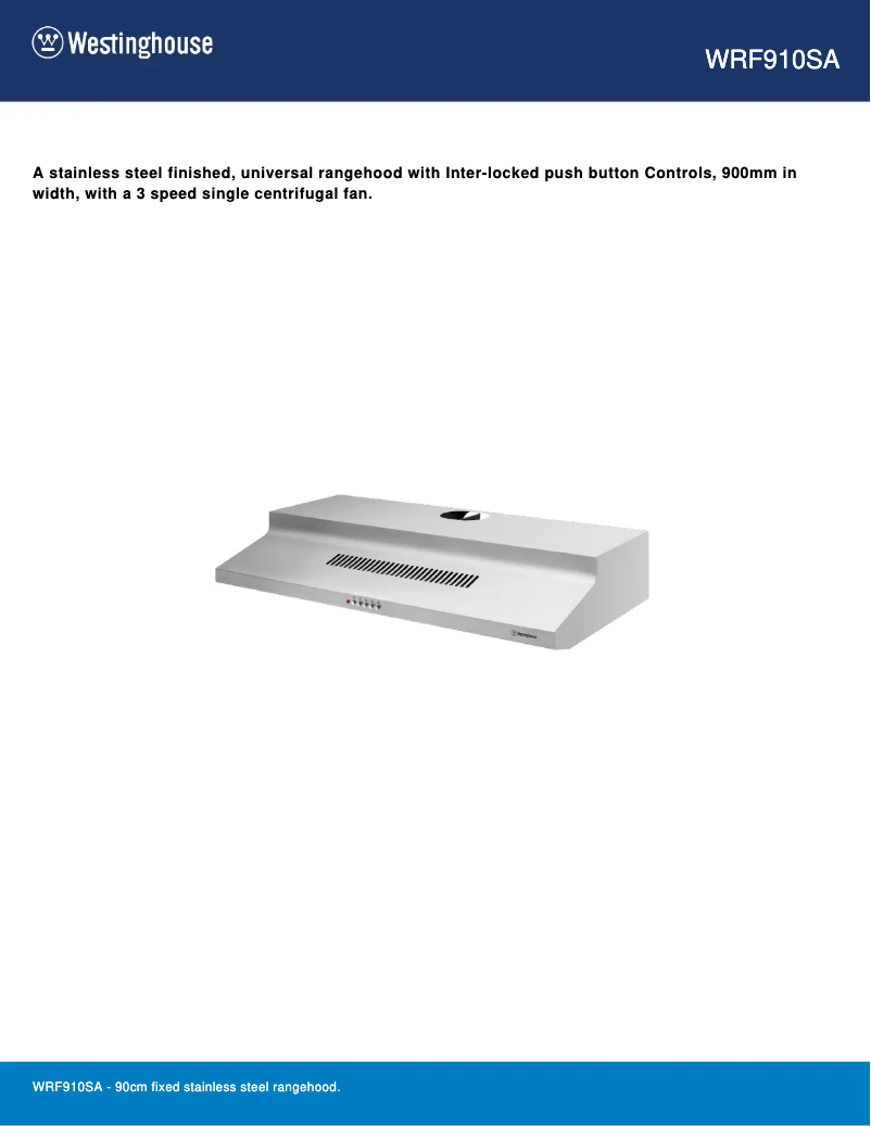 Imagen de la primera página del manual del dispositivo WRF910SA