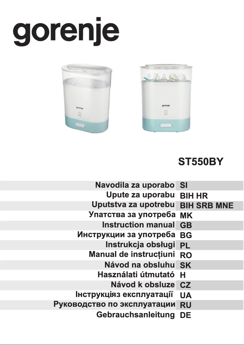 Página 1 del manual Manual de usuario Gorenje ST550BY