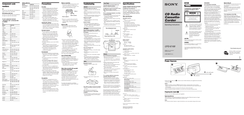 Imagen de la primera página del manual del dispositivo CFD-E100