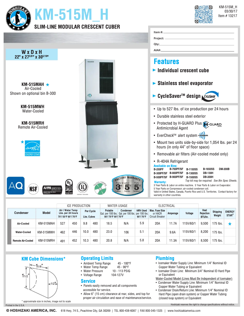 Imagen de la primera página del manual del dispositivo KM-515MWH