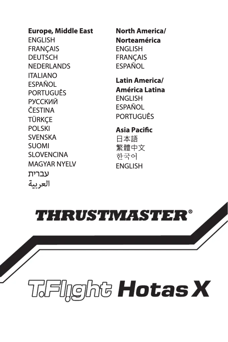 Página 1 del manual Manual de usuario Thrustmaster T-Flight Hotas X
