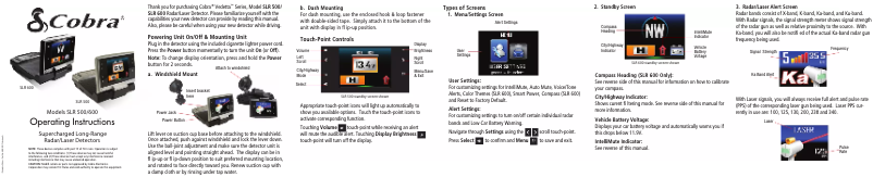 Página nº 1 - Manual de usuario Cobra SLR 600