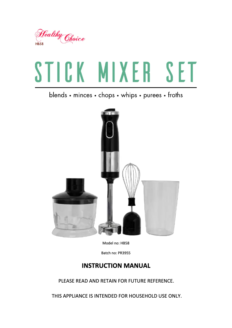 Página nº 1 - Manual de usuario Healthy Choice HB57