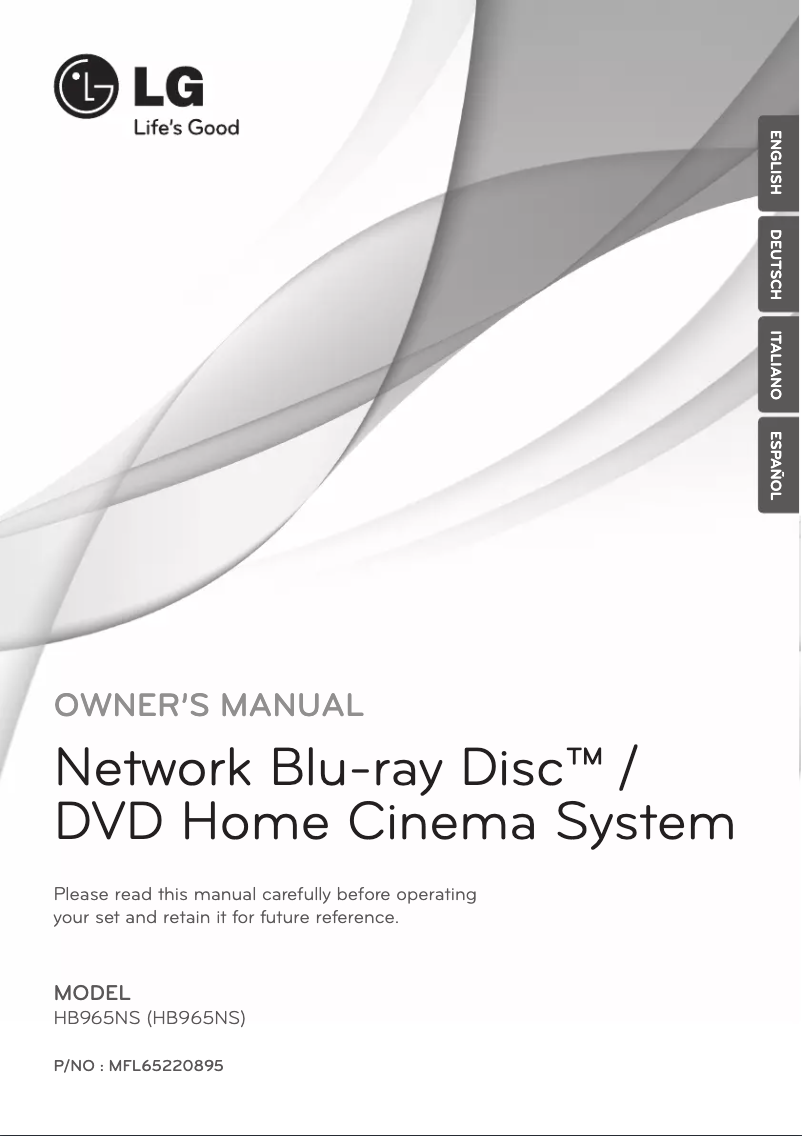Página nº 1 - Manual de usuario LG HB965NS