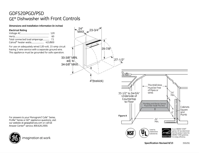 Imagen de la primera página del manual del dispositivo GDF520PGDBB