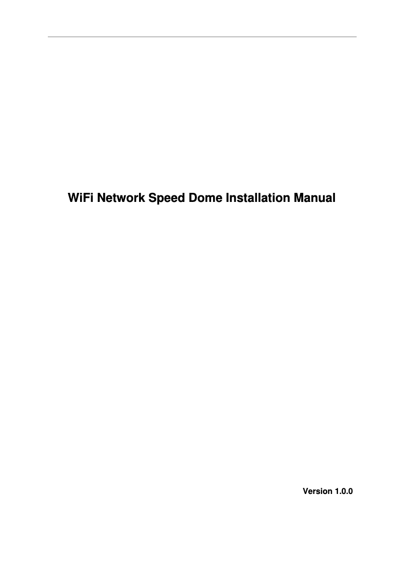 Imagen de la primera página del manual del dispositivo SD49225T-HN-W