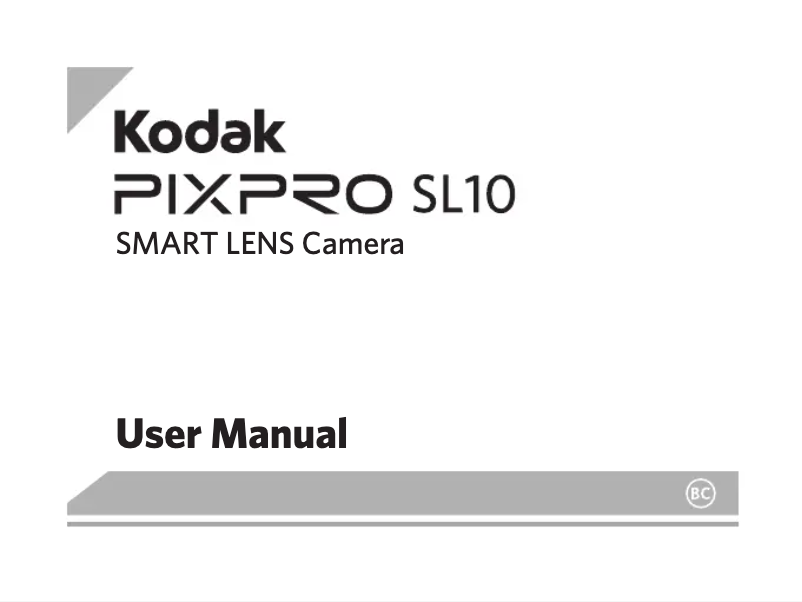 Imagen de la primera página del manual del dispositivo PixPro SL10