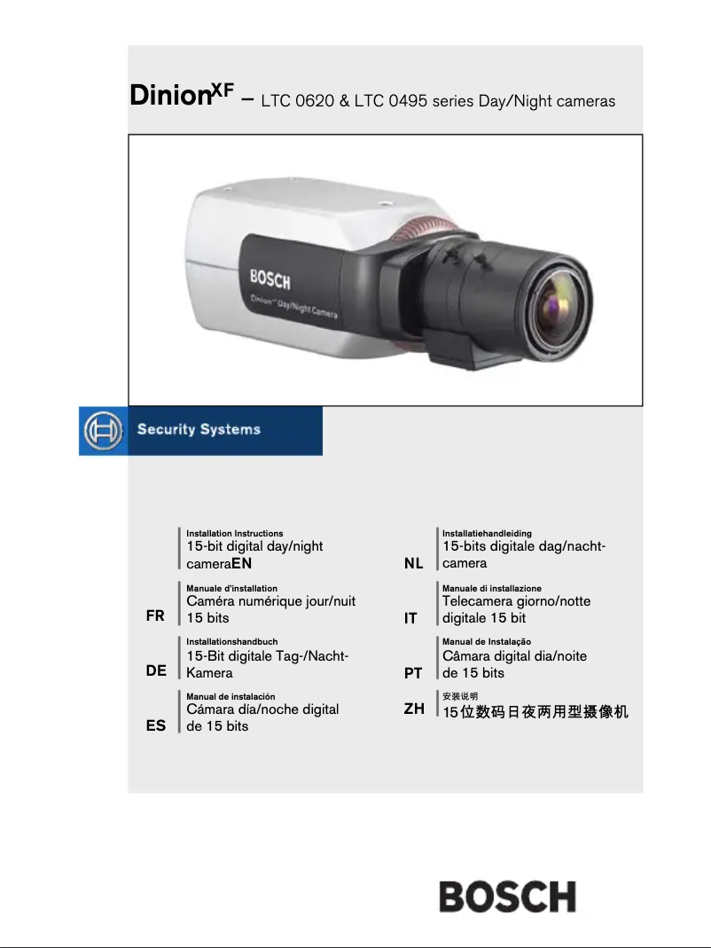 Imagen de la primera página del manual del dispositivo DinionXF-LTC 0620