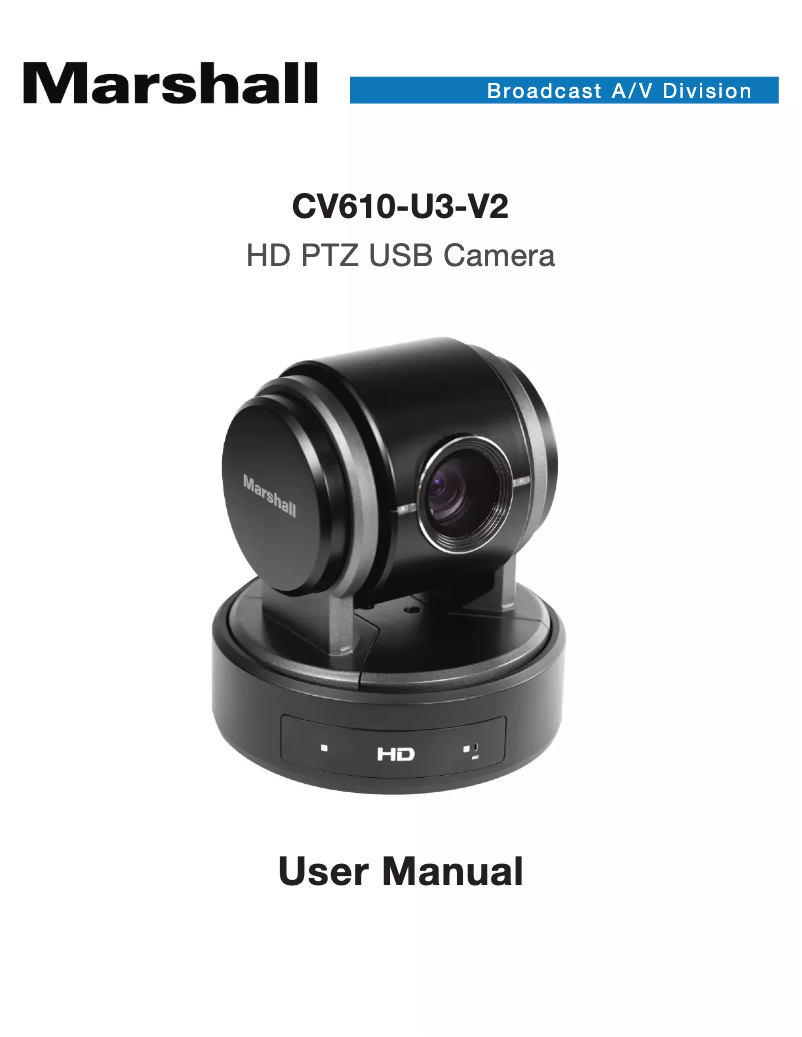 Página 1 del manual Manual de usuario Marshall Electronics CV610-U3W-V2