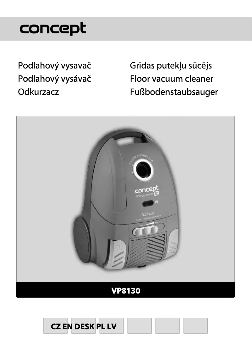 Imagen de la primera página del manual del dispositivo VP-8132