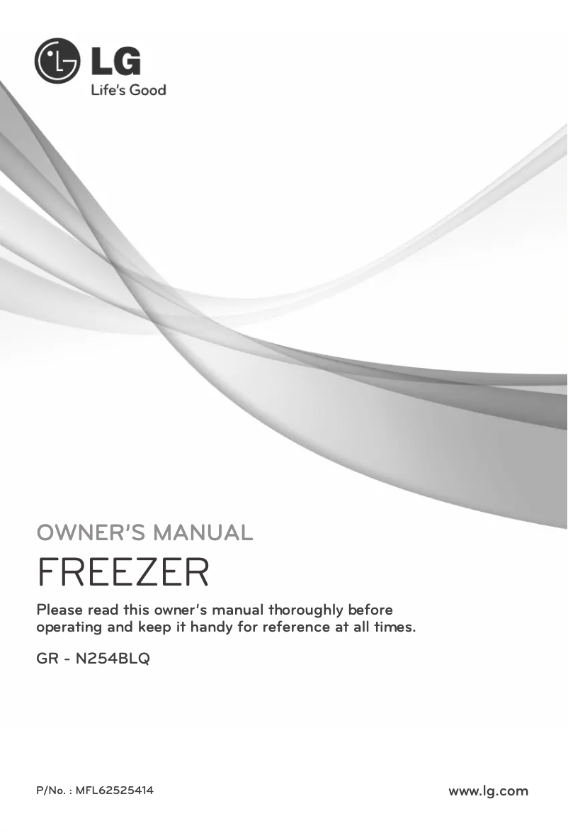 Imagen de la primera página del manual del dispositivo GR-N254BLQ