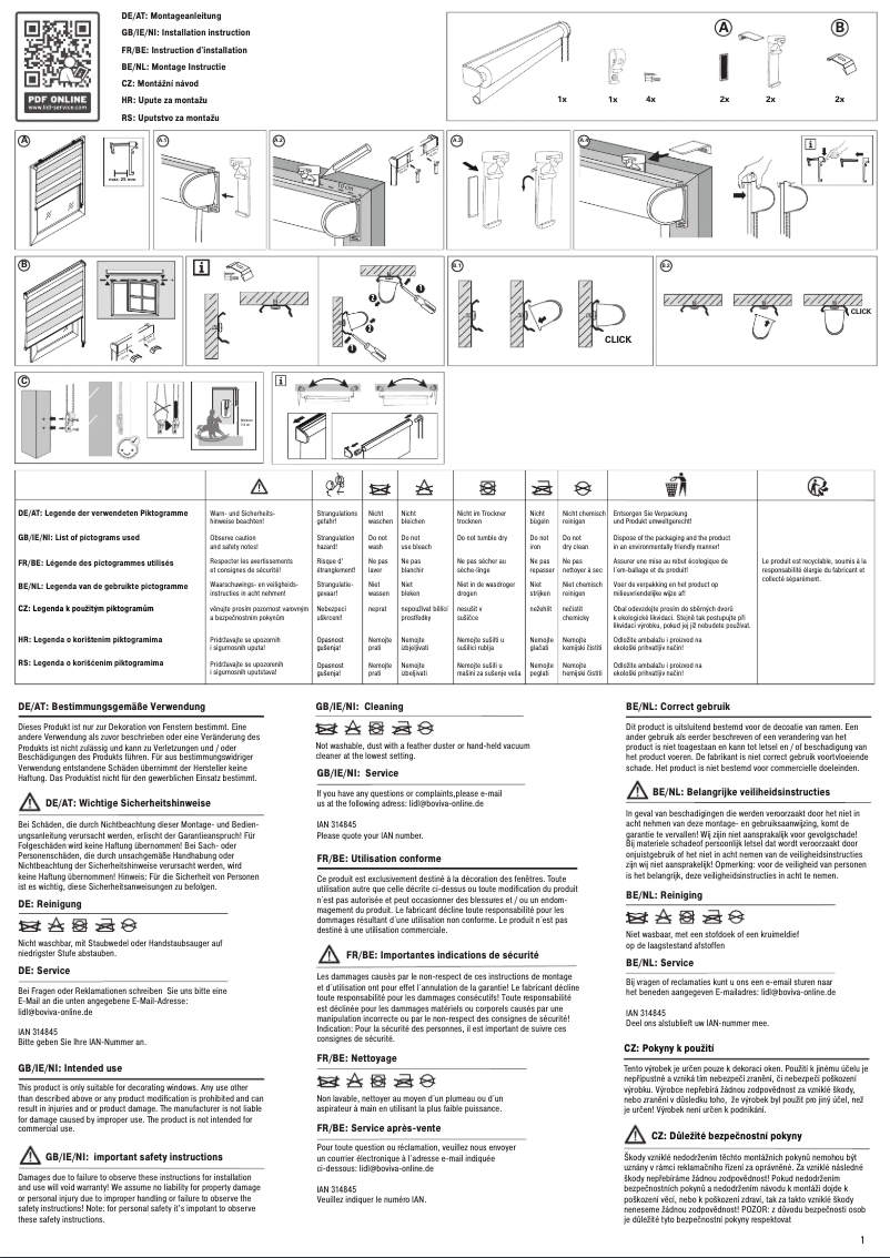 Imagen de la primera página del manual del dispositivo IAN 314845