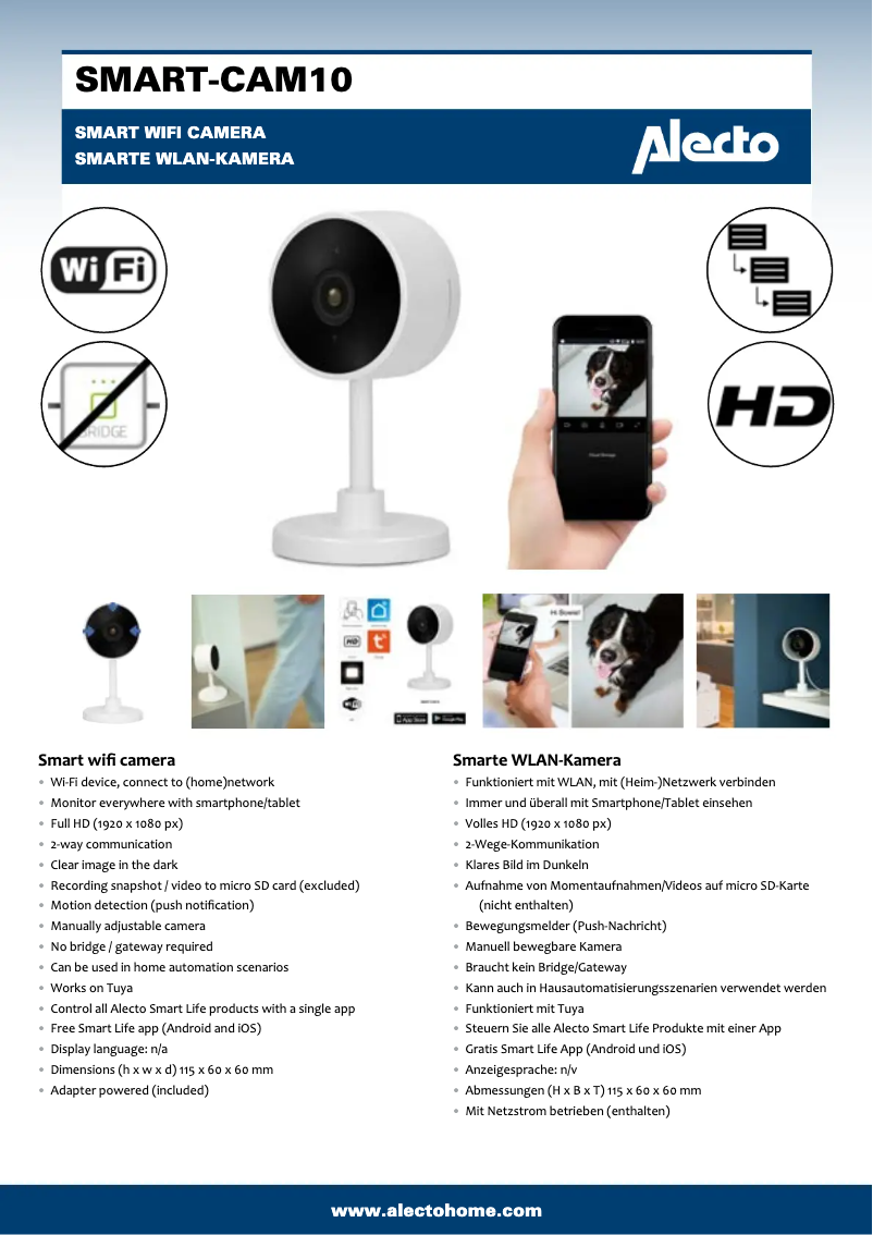 Página 1 del manual Manual de usuario Alecto SMART-CAM10