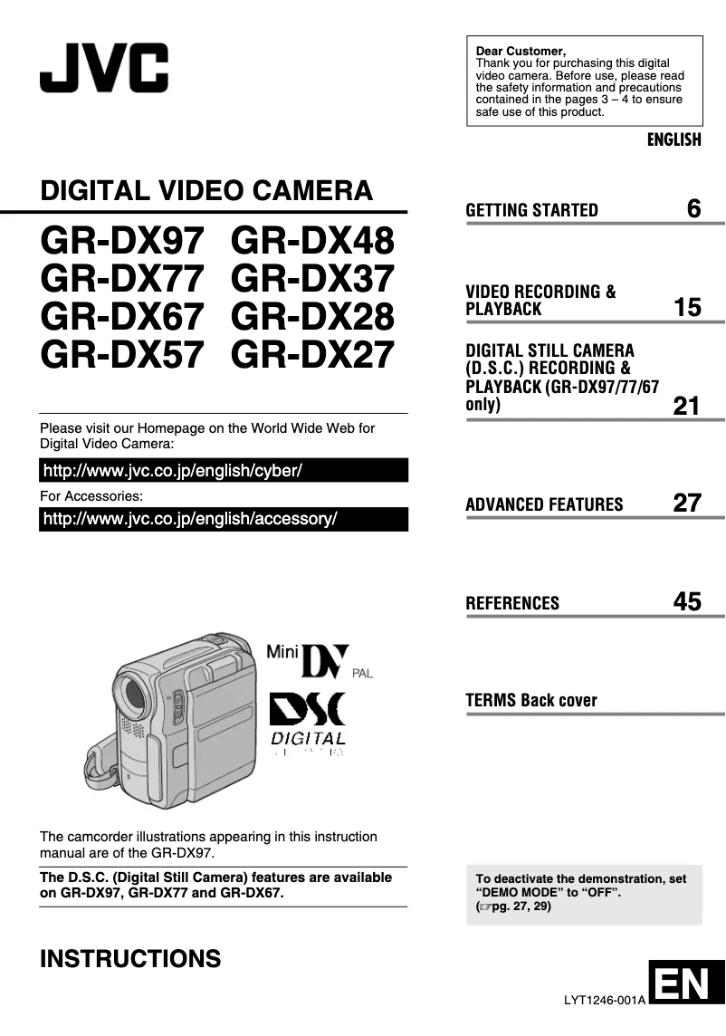 Página 1 del manual Manual de usuario JVC GR-DX27E