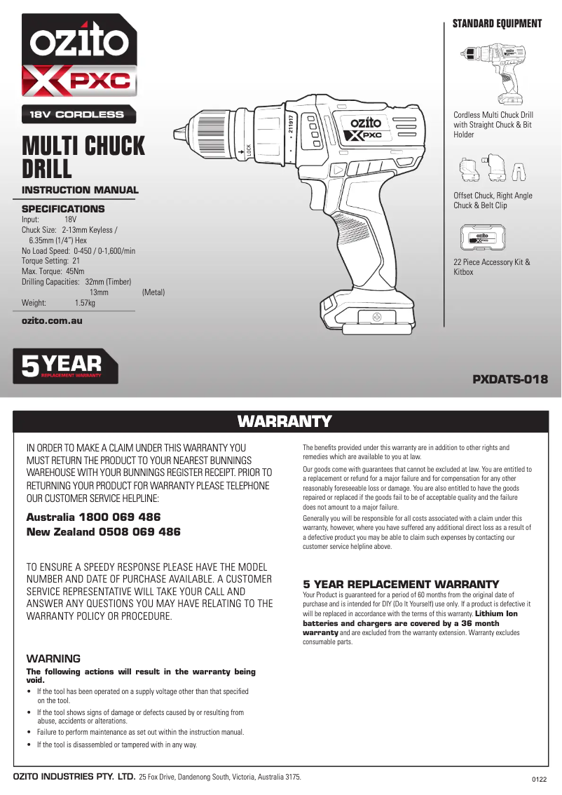Imagen de la primera página del manual del dispositivo PXDATK-250
