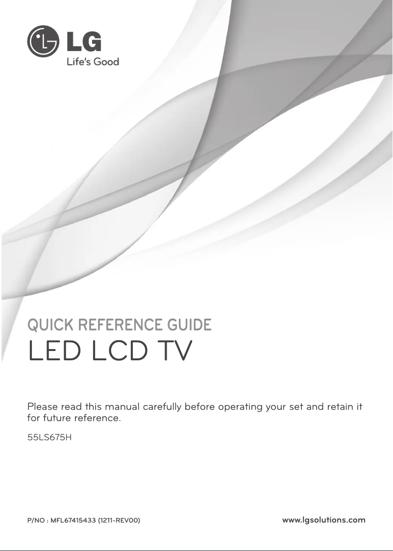 Imagen de la primera página del manual del dispositivo 55LS675H