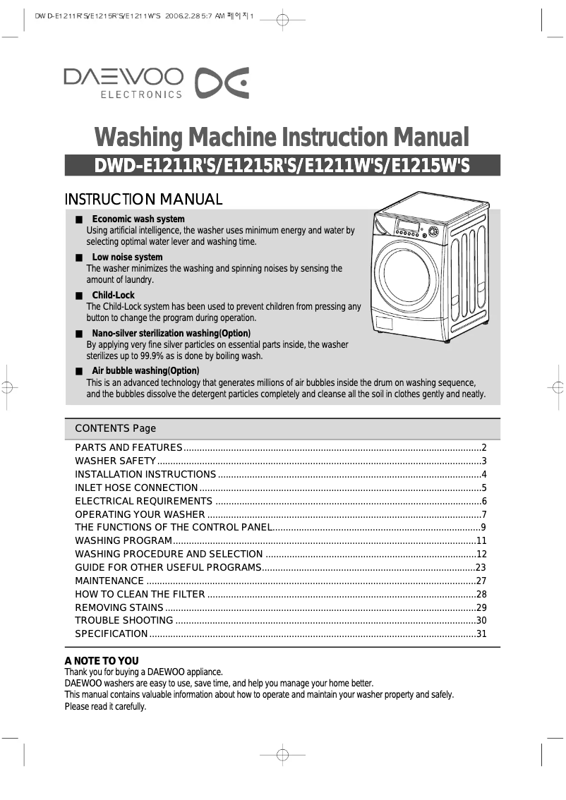 Imagen de la primera página del manual del dispositivo DWD-E1211W