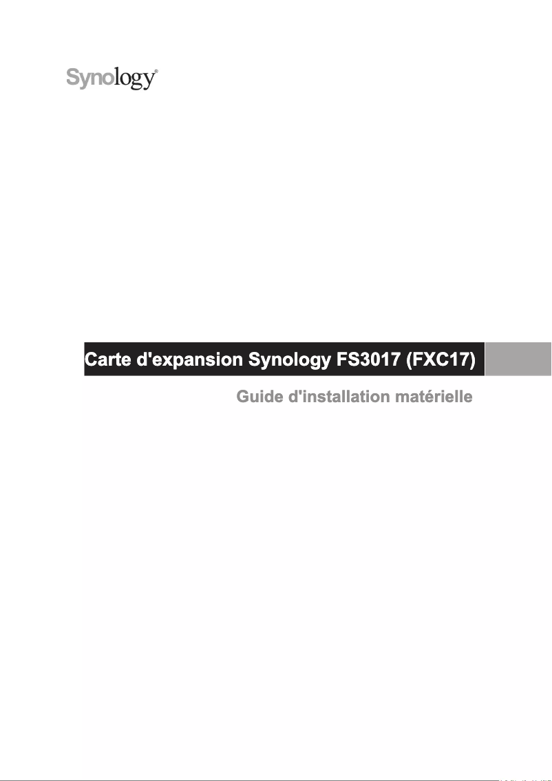 Página 1 del manual Manual de usuario Synology FXC17