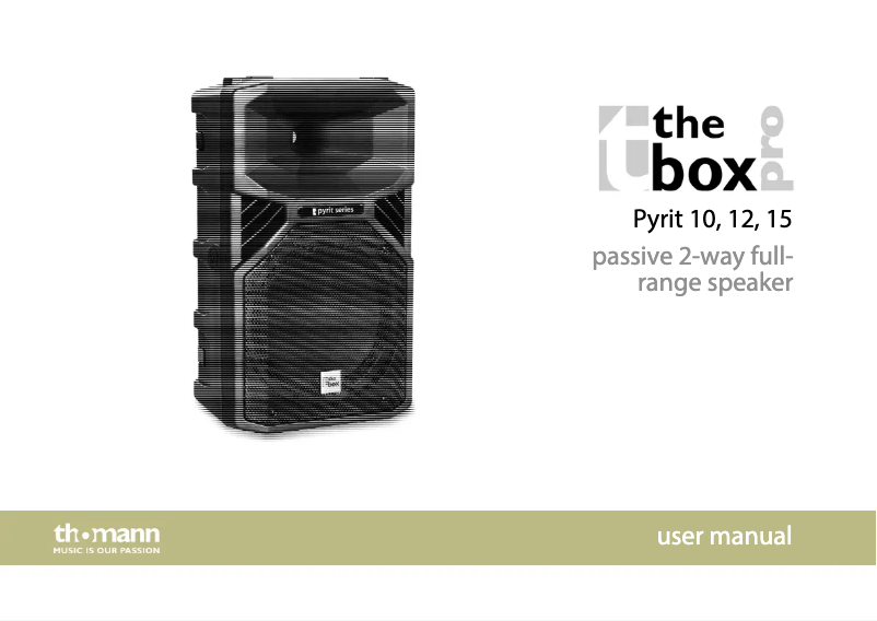 Página 1 del manual Manual de usuario The Box Pyrit 15