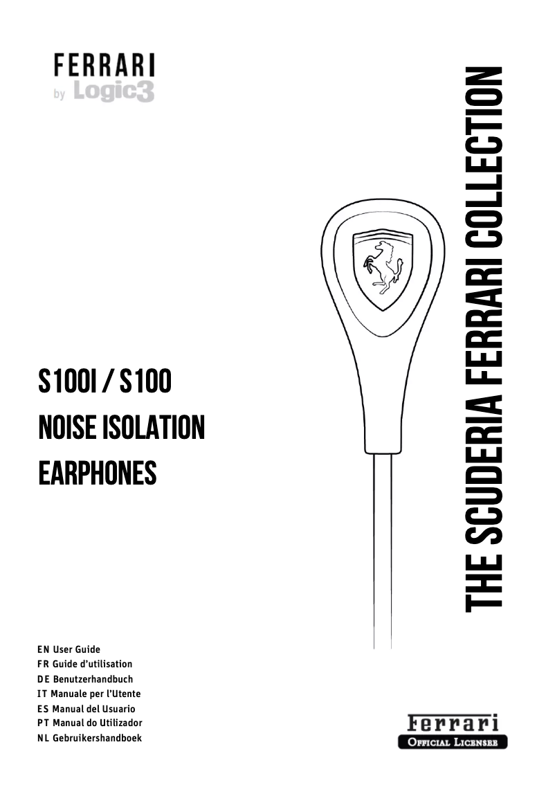 Imagen de la primera página del manual del dispositivo Scuderia S100i