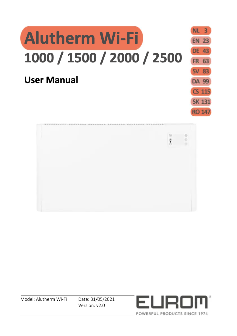 Página nº 1 - Manual de usuario Eurom Alutherm 2000