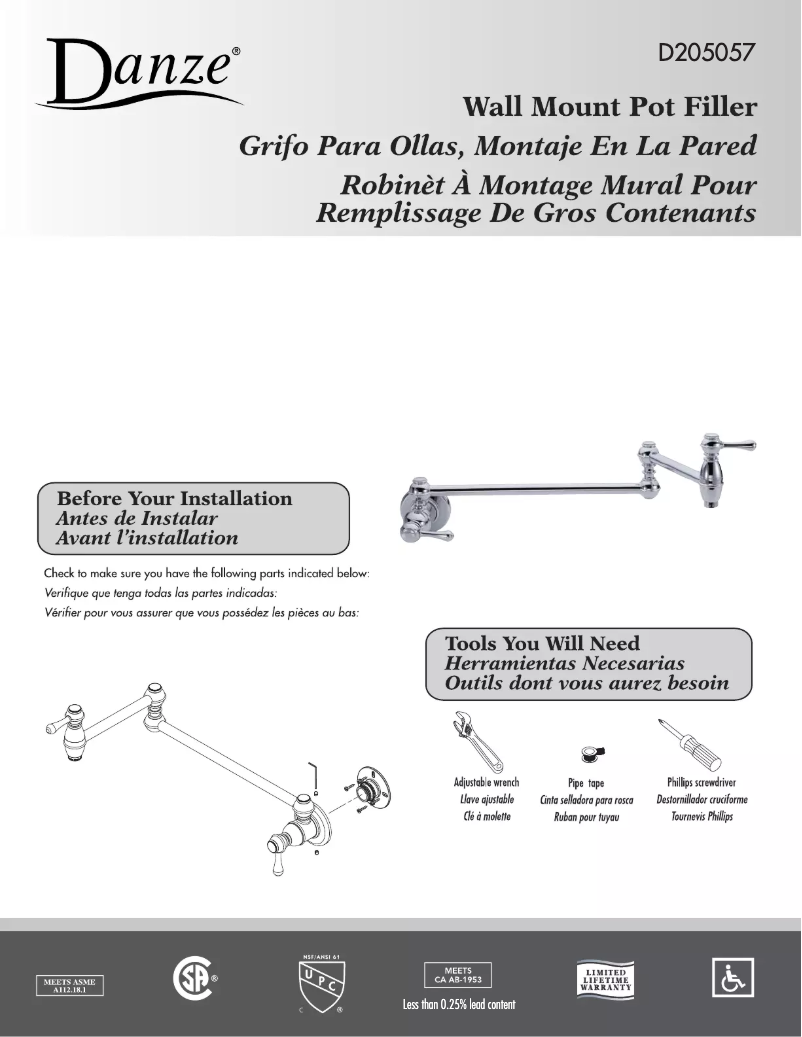 Imagen de la primera página del manual del dispositivo D205057