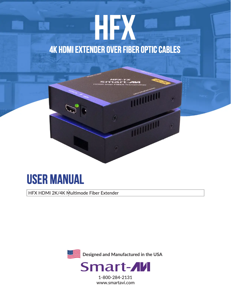 Imagen de la primera página del manual del dispositivo HFX