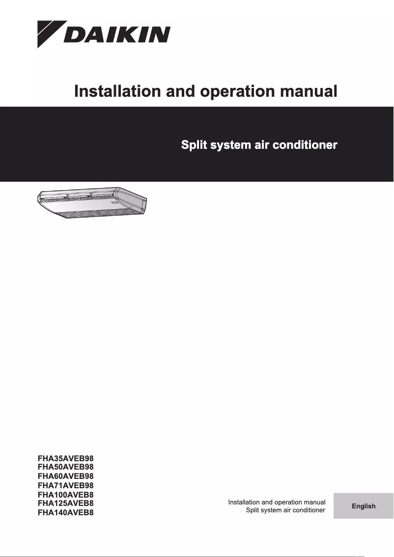 Página nº 1 - Manual de usuario Daikin FHA125AVEB