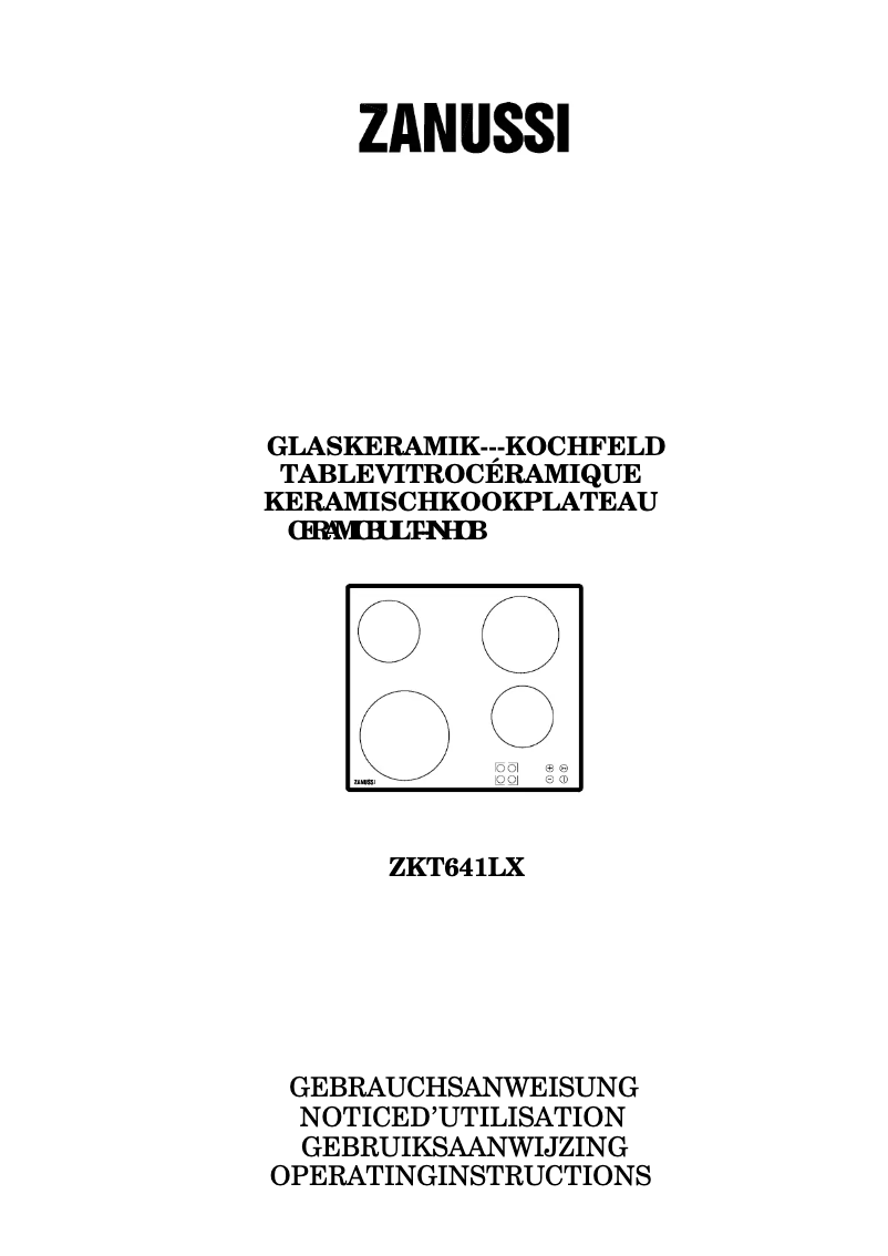 Imagen de la primera página del manual del dispositivo ZKT 641 l