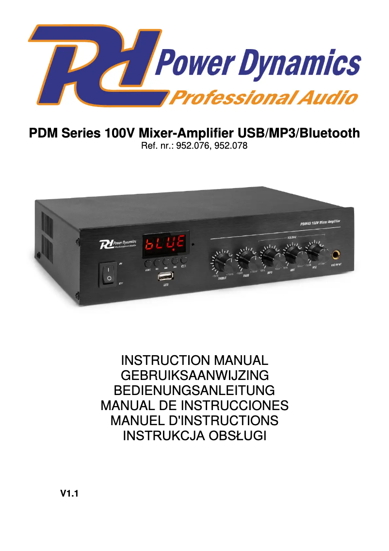 Página 1 del manual Manual de usuario Power Dynamics PDM45