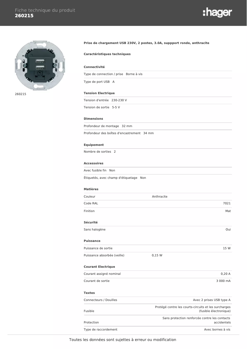 Imagen de la primera página del manual del dispositivo 260215